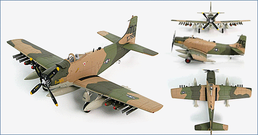 Hobby Master 1:72 AD-4 Skyraider Armee de l'Air EC 2/20 Quarsenis Algeria HA2916 